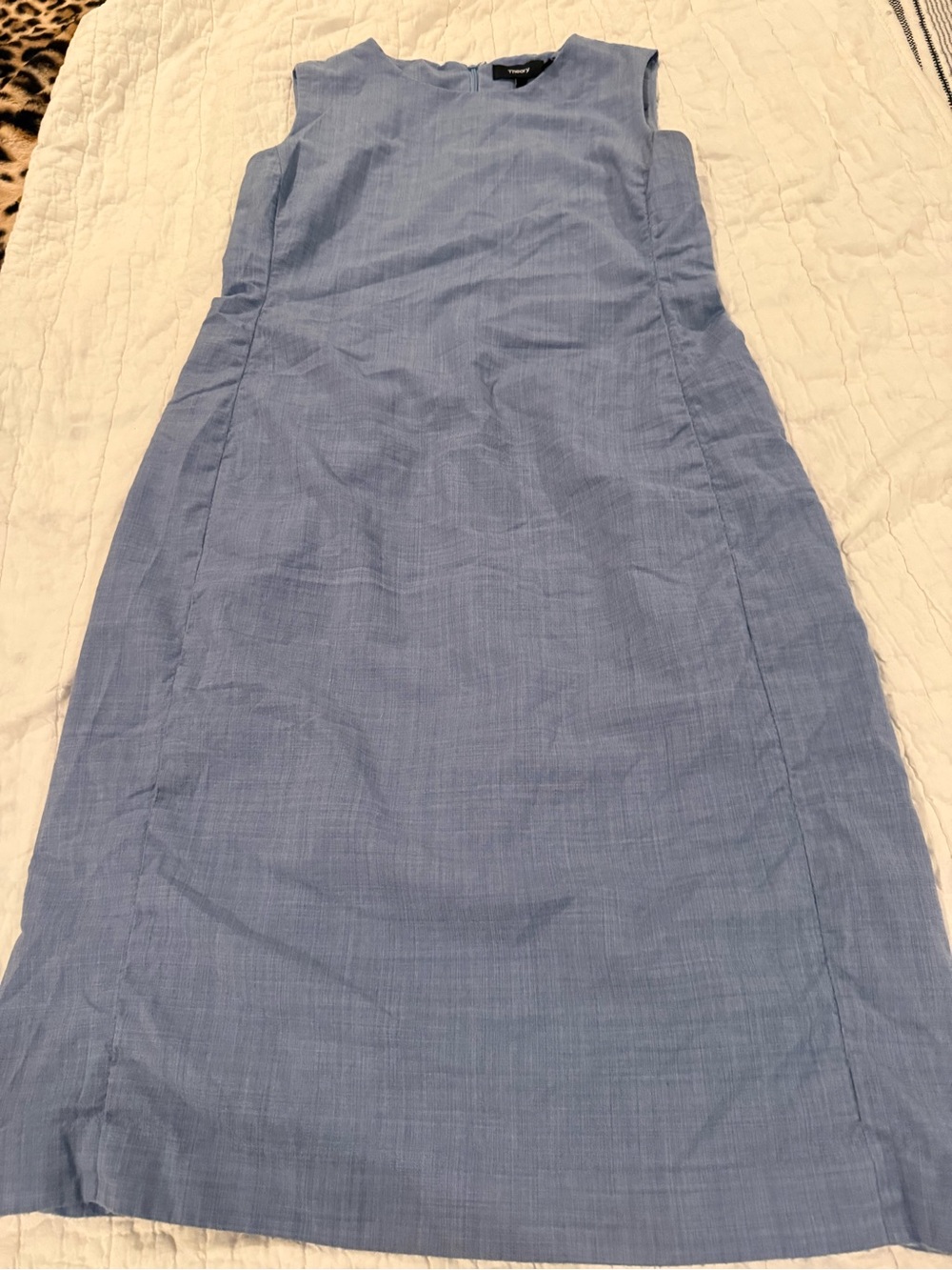 Theory Light Blue Midi Skirt